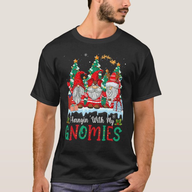 Camiseta Hangin' With My Gnomies  Gnomes Merry Christmas 19 (Frente)