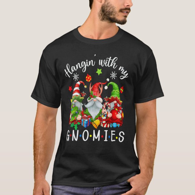 Camiseta Hangin' With My Gnomies  Gnomes Merry Christmas 3 (Frente)