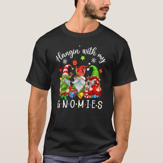 Camiseta Hangin' With My Gnomies  Gnomes Merry Christmas 7 (Frente)