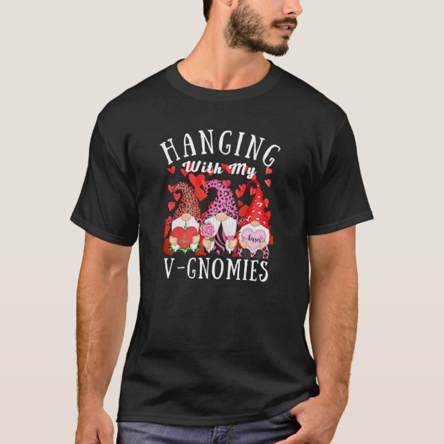 Camiseta Hanging With My Gnomies Gnome Friend Valentines Da (Frente)