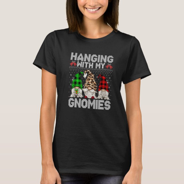 Camiseta Hanging With My Gnomies  Gnome Ugly Christmas Swea (Frente)
