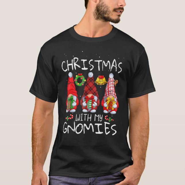 Camiseta hanging with my gnomies gnomes christmas family pa (Frente)
