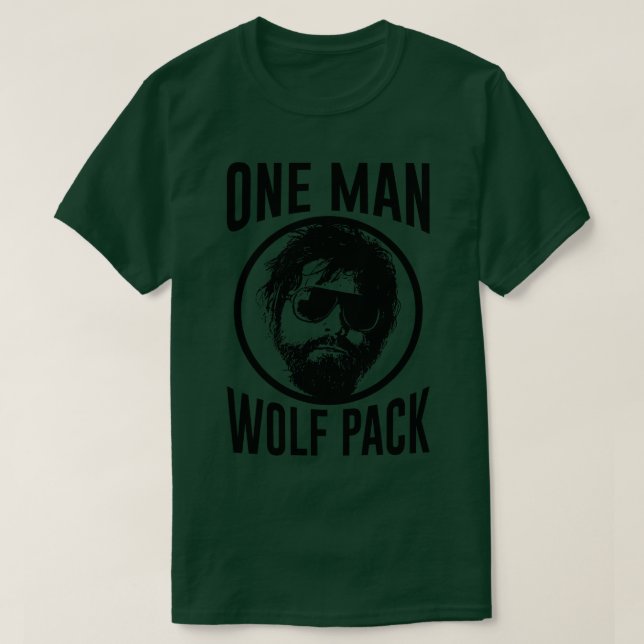 Camiseta Hangover One Man Wolf Pack (Frente do Design)