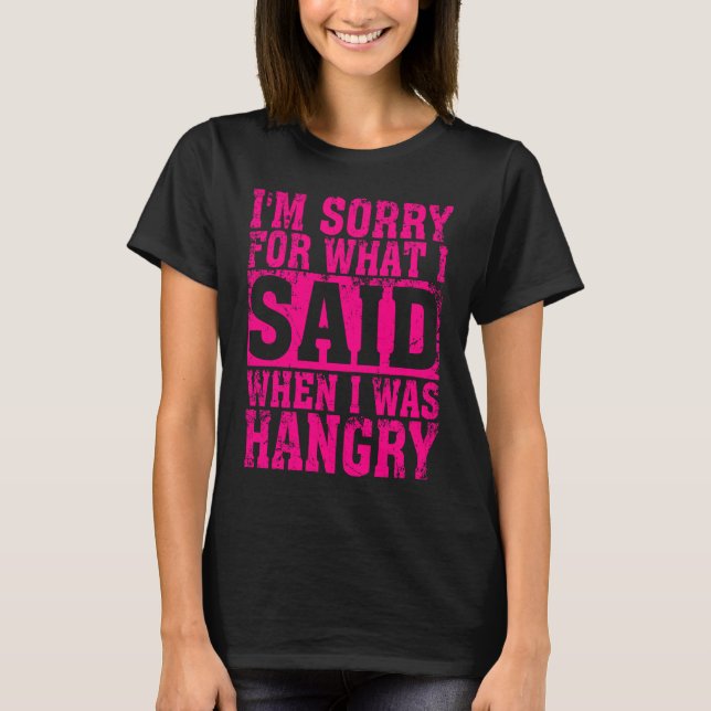 Camiseta Hangry  For Men Women Cool Hungry Angry Gag Joke (Frente)