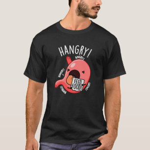Camiseta Hangry Funny Stomach Pun Dark BG