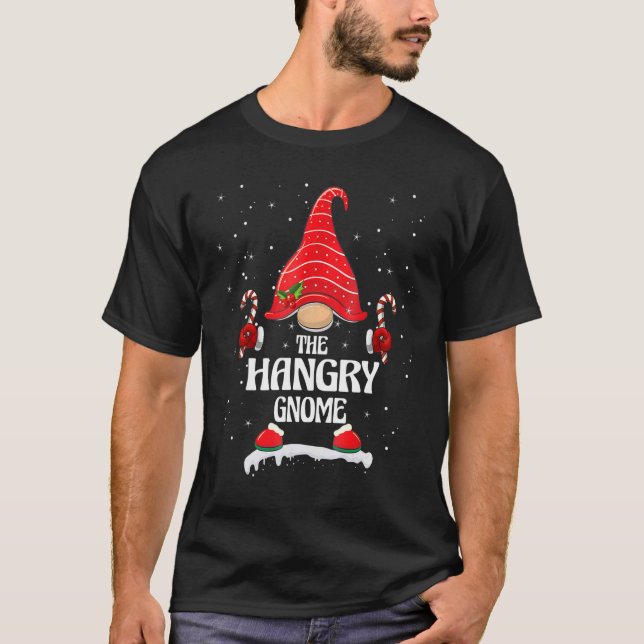 Camiseta Hangry Gnomo Buffalo Xadrez Matando o Natal da Fam (Frente)