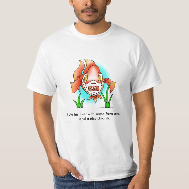 Camiseta Hanibal, eu comi seu fígado com algum fava… (Frente)