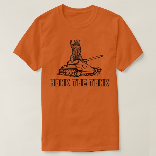 Camiseta Hank, O Urso Do Tanque (Frente do Design)
