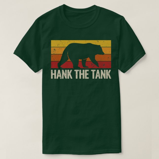 Camiseta Hank, o Urso do Tanque, desafia, salve o Hank. (Frente do Design)