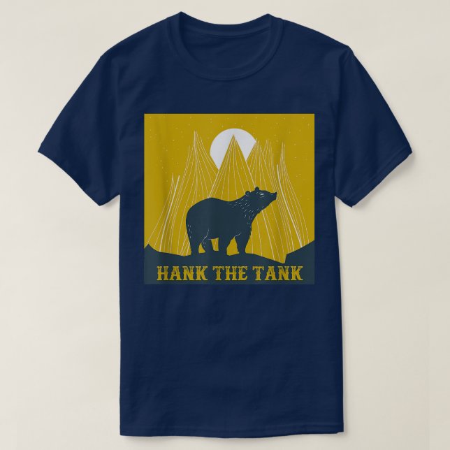 Camiseta Hank The Tank Bear California Lake Tahoe Bears Div (Frente do Design)