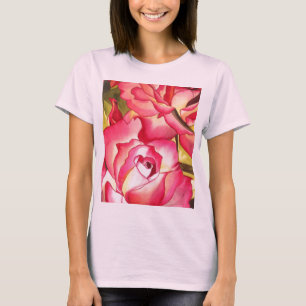 Camiseta Hannah Gordon rosa rosa Rose aquarela