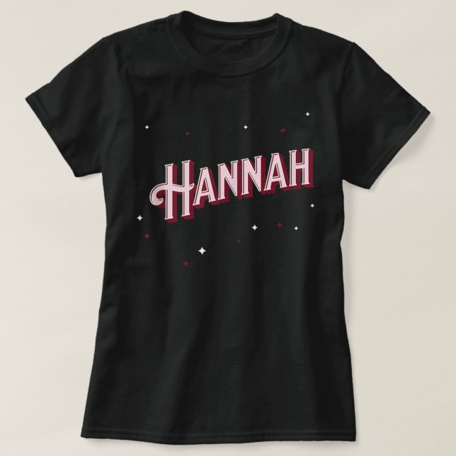 Camiseta Hannah Name Personalizado Tanque Topo (Frente do Design)