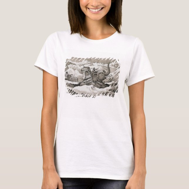 Camiseta Hannibal (247-c.183 BC) e seus elefantes de guerra (Frente)