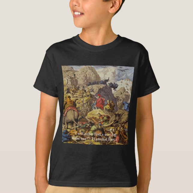 Camiseta Hannibal Barca & Exército & Presentes & Cartões (Frente)