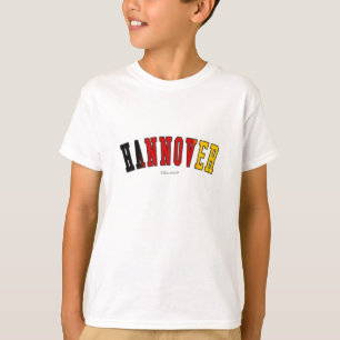 Camiseta Hannover em cores da bandeira nacional de Alemanha