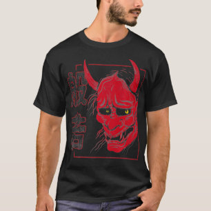 Camiseta Hannya Mask demon japonês ou tatuagem estética d