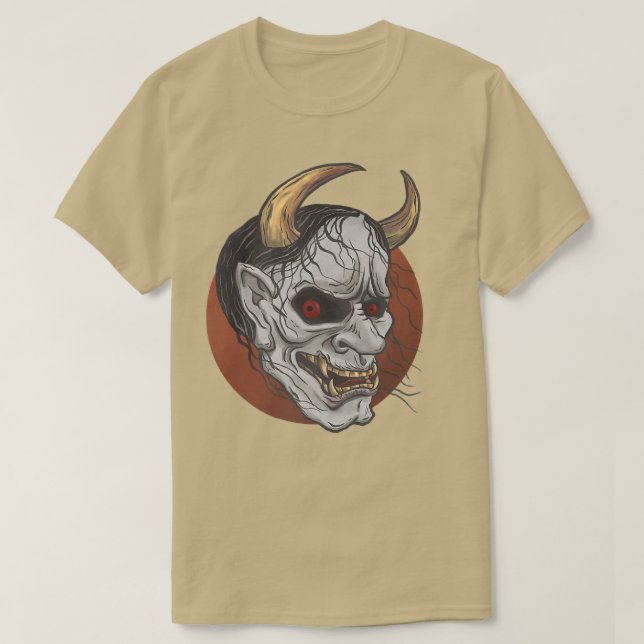 Camiseta Hannya Mask demon japonês ou tatuagem estética de  (Frente do Design)