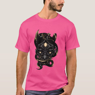 Camiseta Hannya Maske, Oni Samurai Maske, Japão Demon Krieg