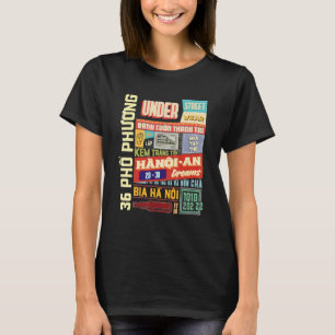 Camiseta Hanoi Sob Estilo Vietnamita Da Capital Street