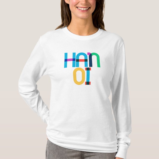Camiseta Hanoi Vietnam Pop Art Letters (Frente)