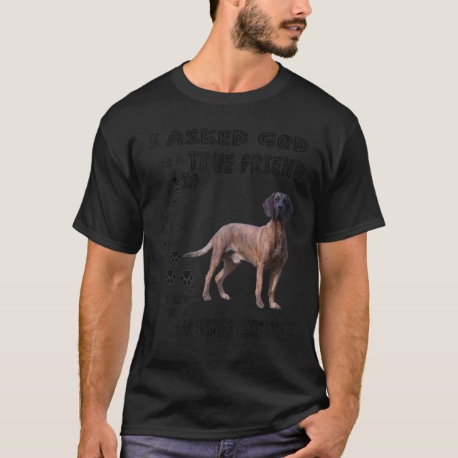 Camiseta Hanoverian Hound Cote Mãe Pai, Hanover Scen (Frente)