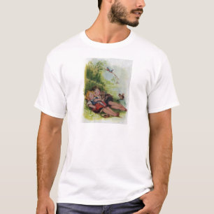 Camiseta Hansel e Gretel que dormem nas madeiras