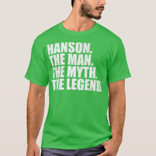 Camiseta HansonHanson Nome da família Hanson sobrenome Hans