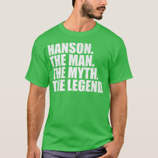 Camiseta HansonHanson Nome da família Hanson sobrenome Hans