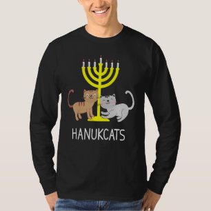Camiseta Hanucats Hannukah Cat Feline Cute Ugly Sweater Chr