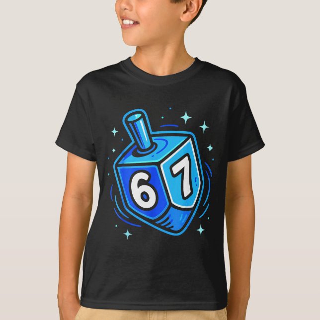 Camiseta Hanukkah 67 Six Seven Boy Girl Kids 67 Meme Hanukk (Frente)
