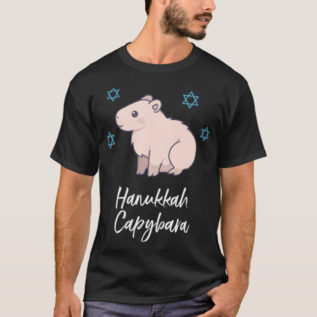 Camiseta Hanukkah Capybara Jewish Funny Chanukah (Frente)