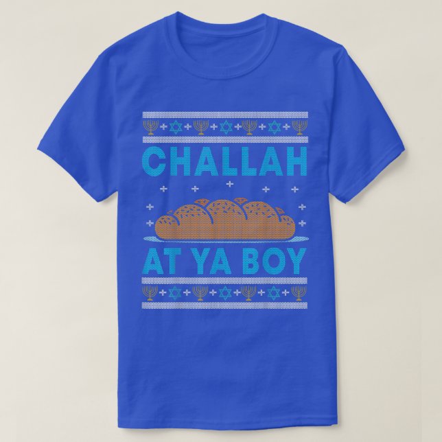 Camiseta Hanukkah, Challah At Ya Boy T-Shirt (Frente do Design)