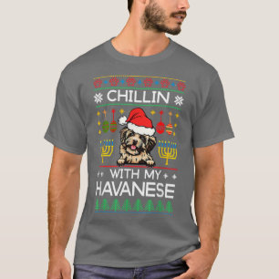 Camiseta Hanukkah Chillin, Natal Feio, Com O Meu Havanês M