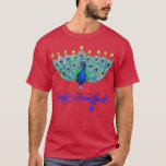 Camiseta Hanukkah Christmas Peacock Menorah Chanukah judeu<br><div class="desc">Hanukkah Peacock de Natal Menorah Chanukah pijama judeu.</div>