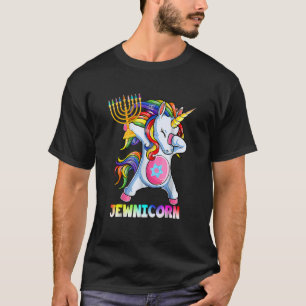 Camiseta Hanukkah Dabbing Judaico Unicorn Chanukah