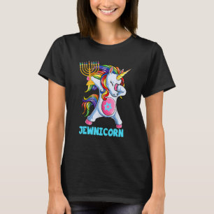 Camiseta Hanukkah Dabbing Unicórnio Jewnicorn Chanukah Juda