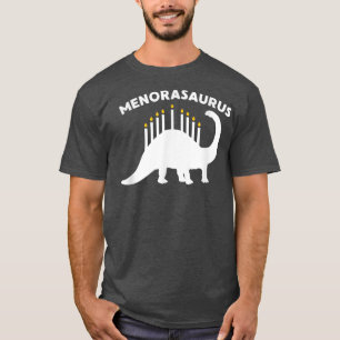 Camiseta Hanukkah Dinosaur Menorasaurus Engraçado Judeu Bro
