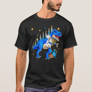 Camiseta Hanukkah Dinosaur Menorasaurus Rex Dino Chanukah B