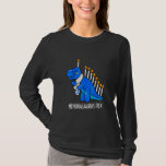 Camiseta Hanukkah Dinossaur Menorasaurus Blue Rex Chanukah<br><div class="desc">Hanukkah Dinossaur Menorasaurus Blue Rex Chanukah Boys.</div>