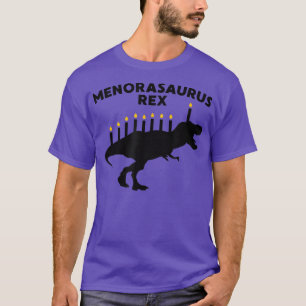 Camiseta Hanukkah Dinossaur TR e Menorasaurus Funny Jewish 