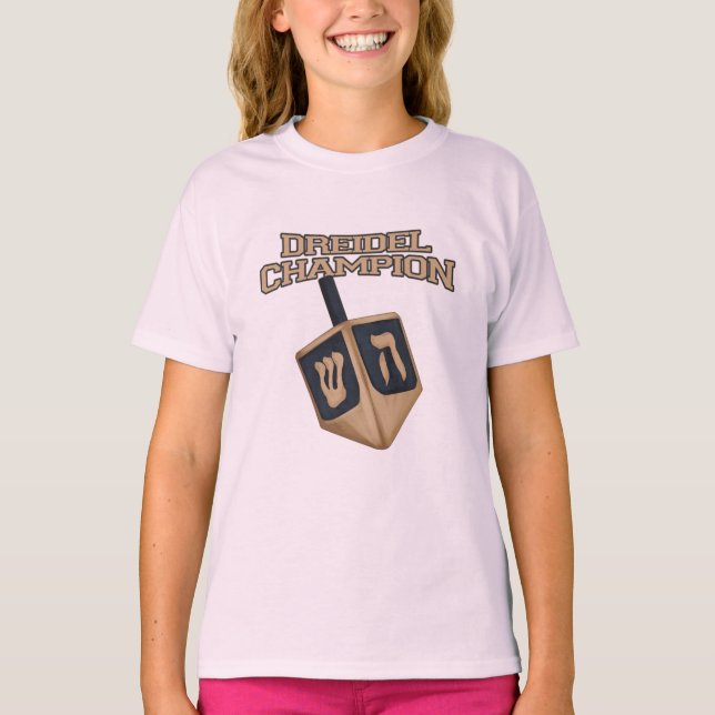 Camiseta Hanukkah Divertido Dreidel Champion Novelty T-Shir (Frente)