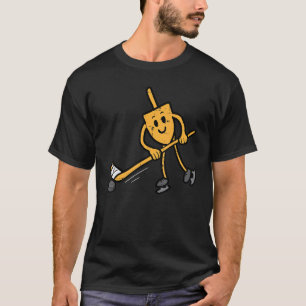 Camiseta Hanukkah Dreidel Hóquei no Gelo Chanukah Judeus Ho