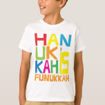 Camiseta "Hanukkah é Funukkah" Crianças T-Shirt.<br><div class="desc">"Hanukkah é Funukkah" Crianças T-Shirt. (Veja as outras opções de estilo de camiseta para este design:)</div>