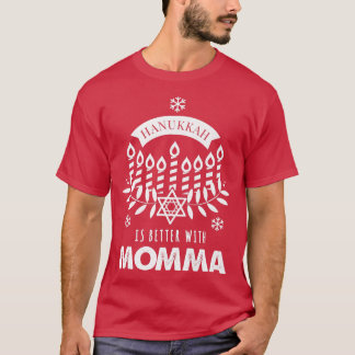Camiseta Hanukkah é melhor com a família da mamãe.
