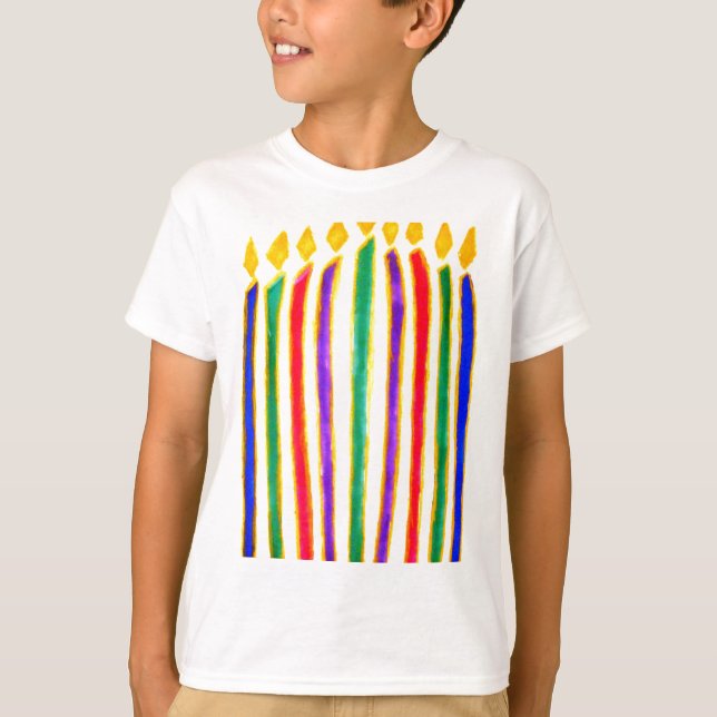 Camiseta Hanukkah feliz Menorah (Frente)