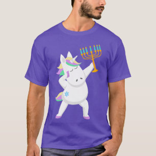 Camiseta Hanukkah Jewnicorn Unicorn Menorah Star De David F