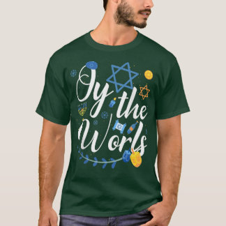 Camiseta Hanukkah Judeu Menorah Oy Ao Mundo Chanucá