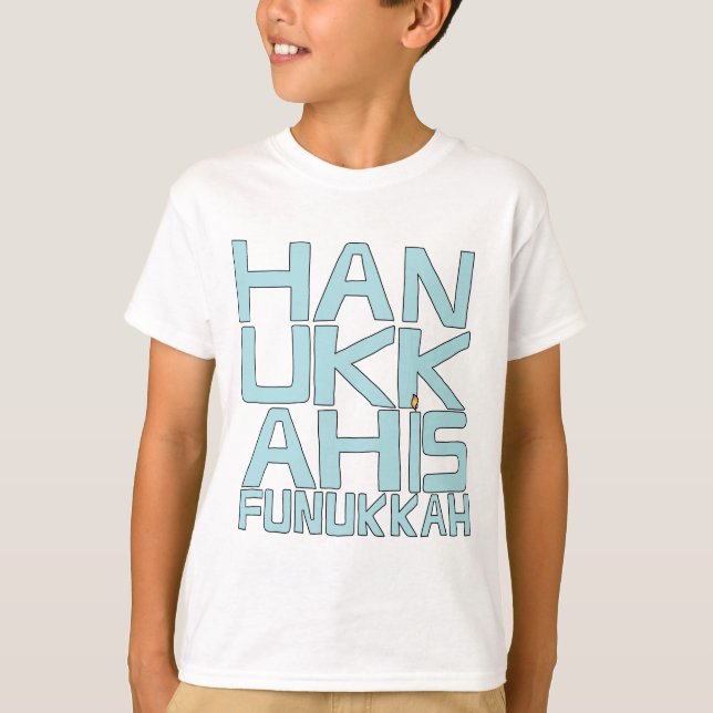 Camiseta Hanukkah Kids T-Shirt Hanes/Funukkah (Frente)