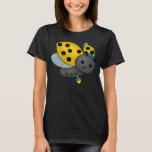 Camiseta Hanukkah Ladybug<br><div class="desc">Chanucá Ladybug bonito em um boné com um sonho.</div>