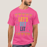 Camiseta Hanukkah Lets Get Lit Vintage Funny Jewish Holiday<br><div class="desc">Hanukkah Lets Get Lit Vintage Funny Jewish Holiday T-Shirt .</div>